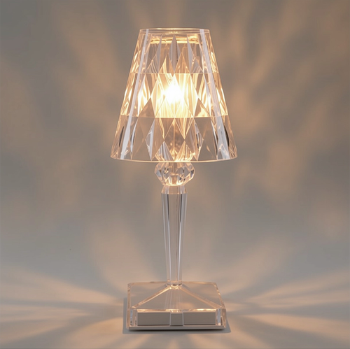 Lampe de Chevet Pied Cristal Vintage