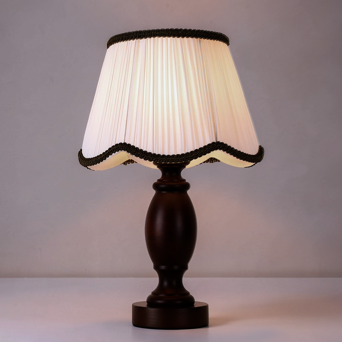 Lampe de Chevet Ancienne en Bois