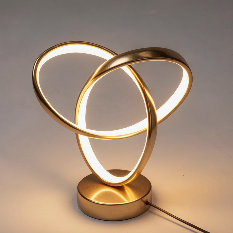 Lampe de Chevet Blanche et Dorée