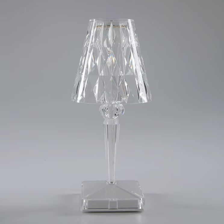 Lampe de Chevet Pied Cristal Vintage