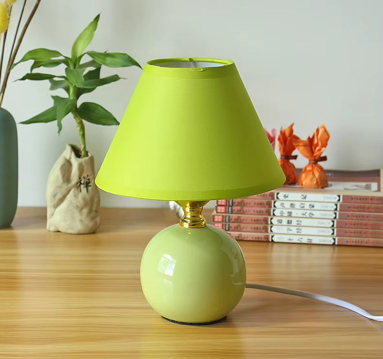 Lampe de Chevet Céramique Verte Vintage