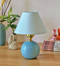 Lampe de Chevet Céramique Blanche et Bleue