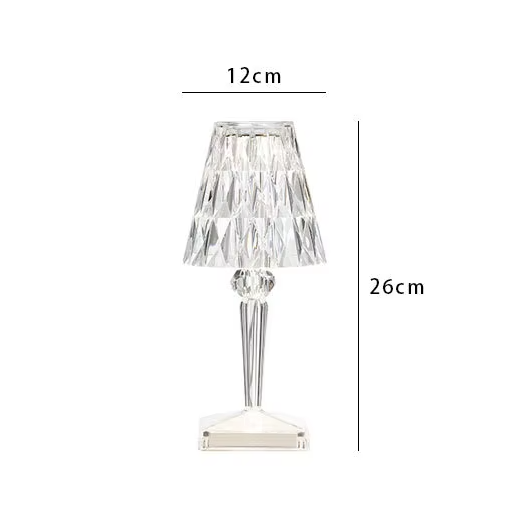 Lampe de Chevet Pied Cristal Vintage