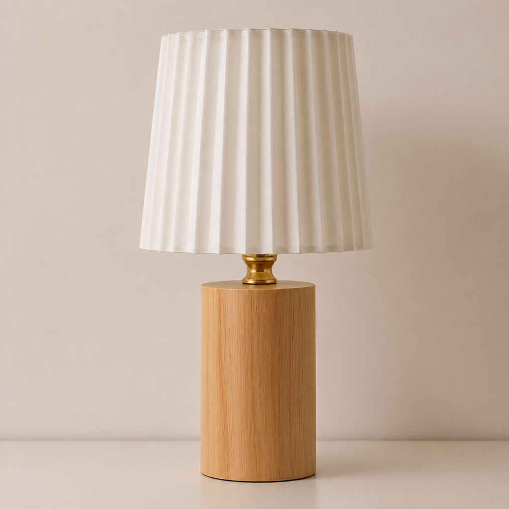 Lampe de Chevet en Bois Précieux Design Scandinave
