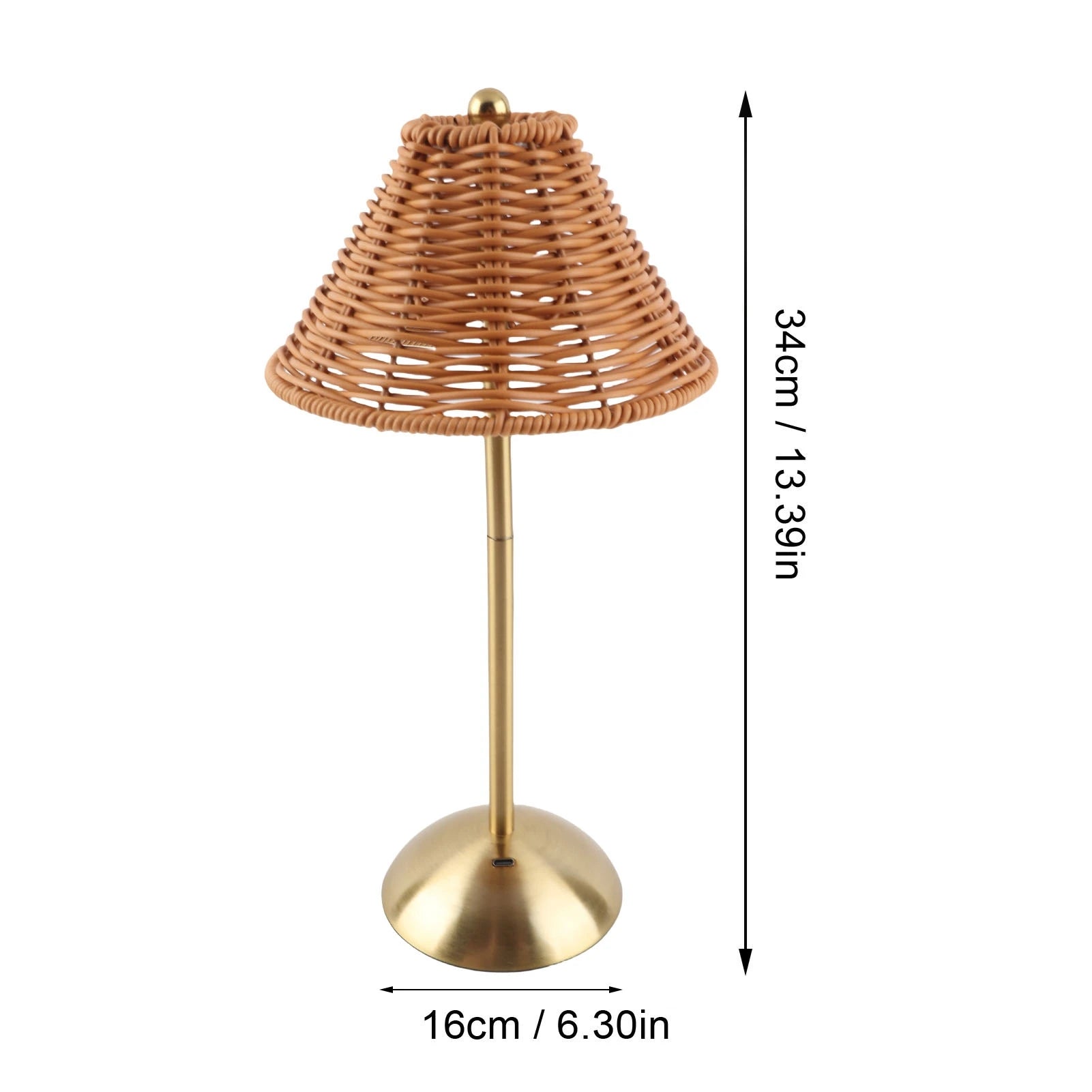 Lampe de Chevet Abat Jour Rotin