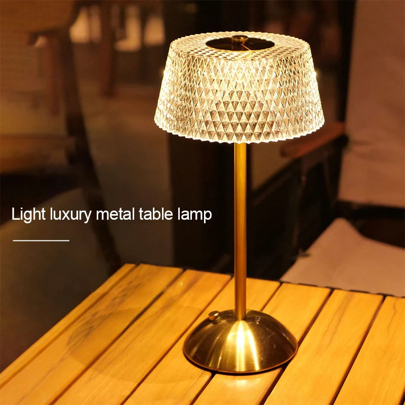 Lampe de Chevet Couleur Or Vintage
