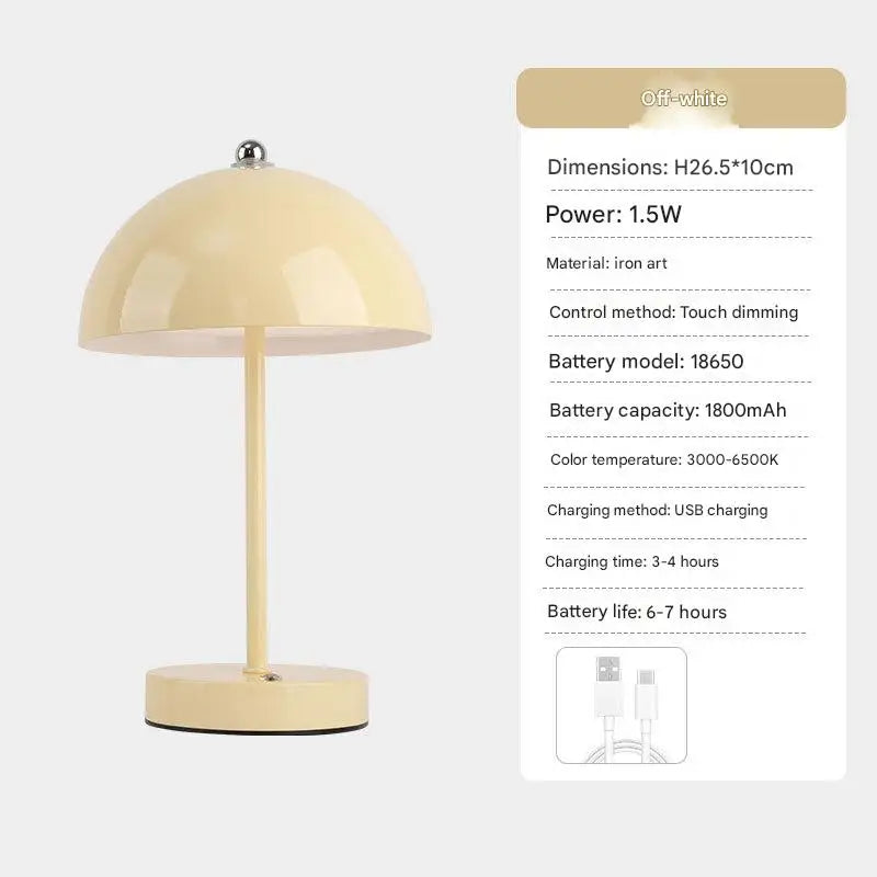 Lampe de Chevet Tactile Beige