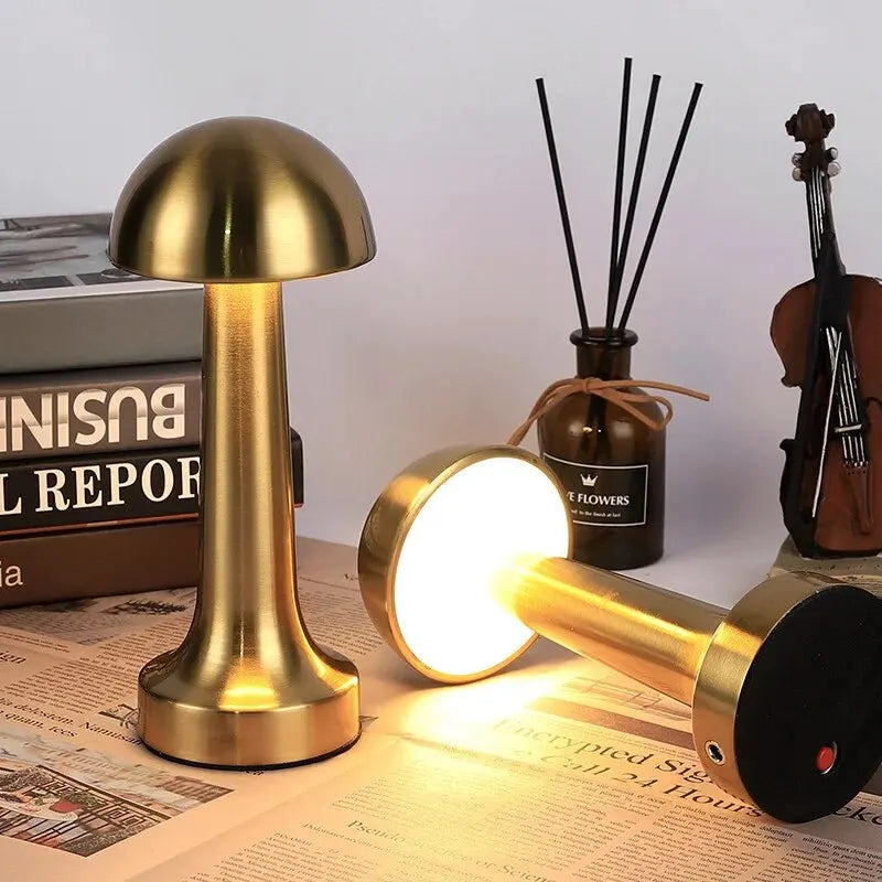 Lampe de Chevet Métal Doré