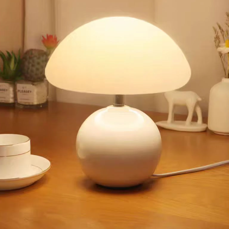 Lampe de Chevet Céramique Blanche et Dorée