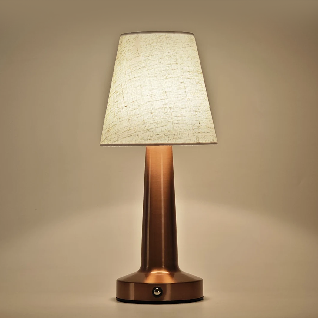 Lampe de Chevet Blanche Doré Rose