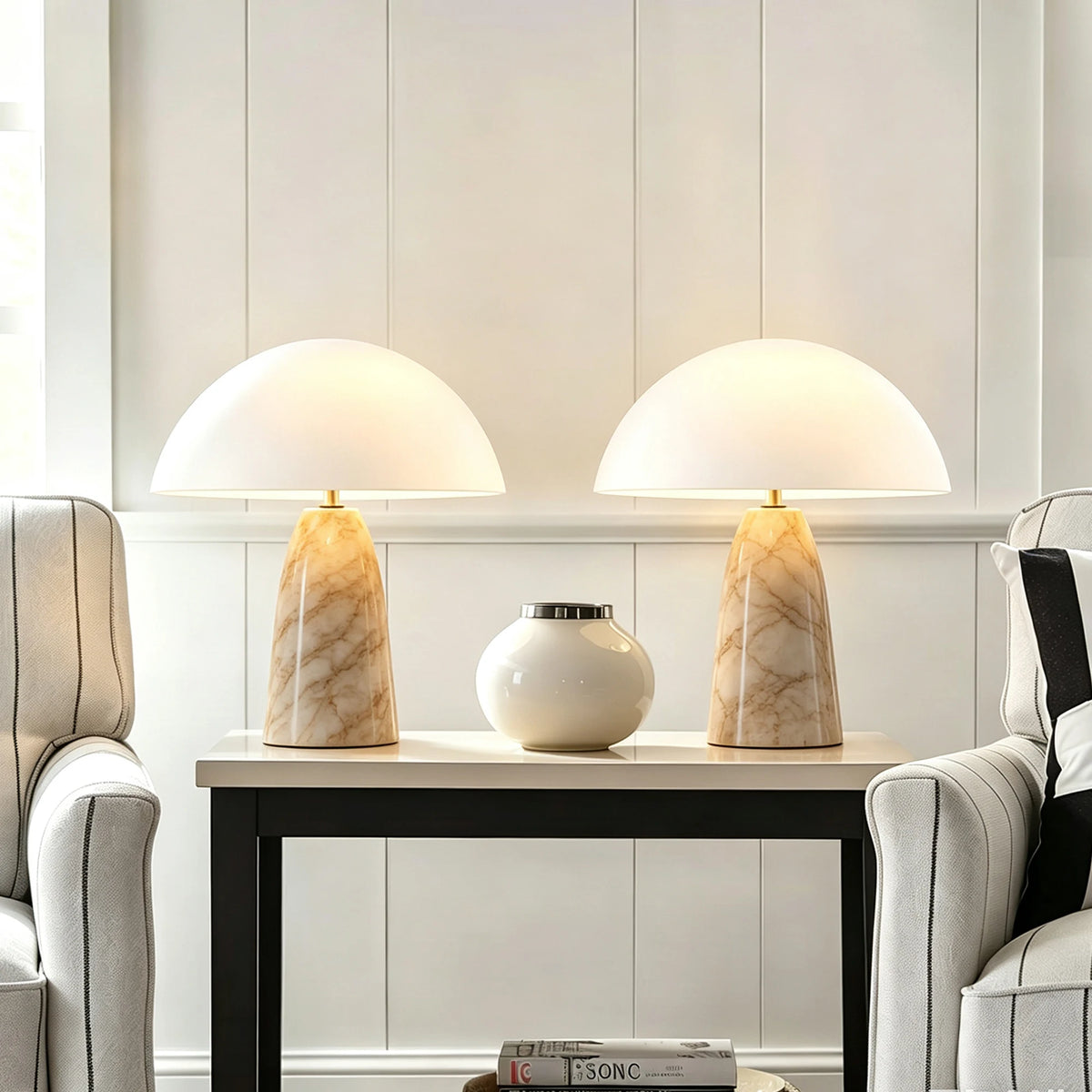 Lampe de Chevet Cylindrique Céramique
