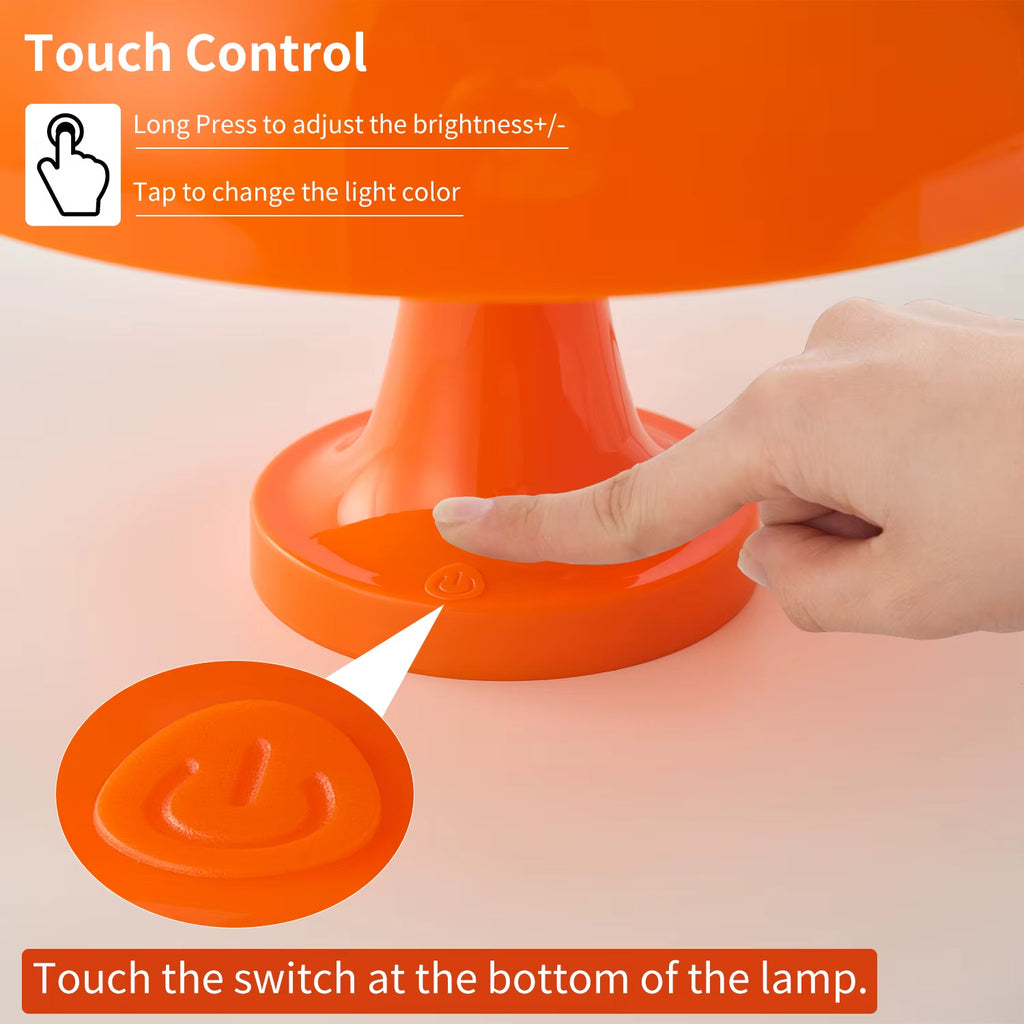 Sporys - Orange | Lampe Champignon à LED