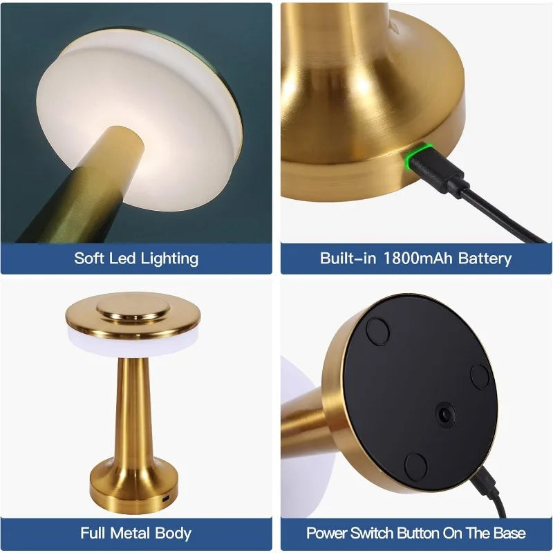 Lampe de Chevet Moderne Doré