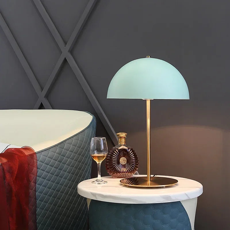 Lampe de Chevet Bleu et Or