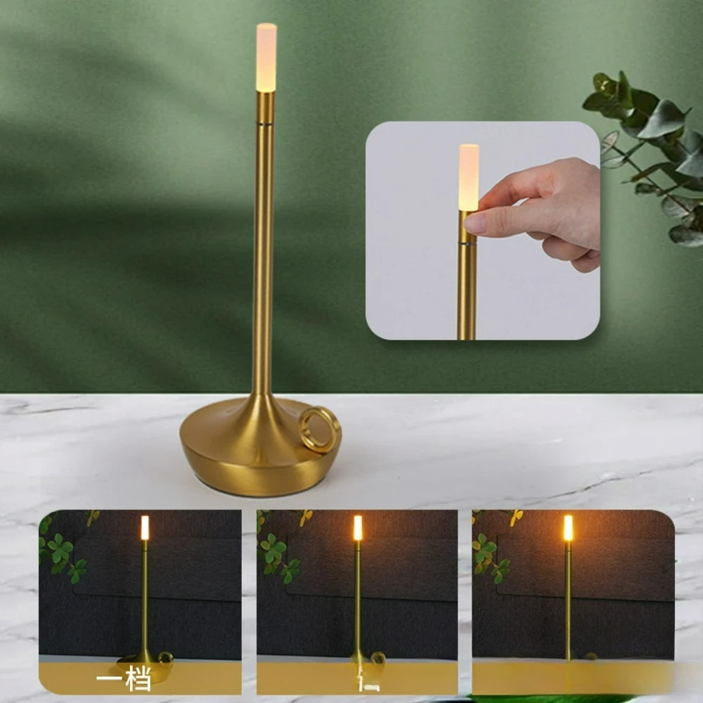 Lampe de Chevet Romantique Chic Doré