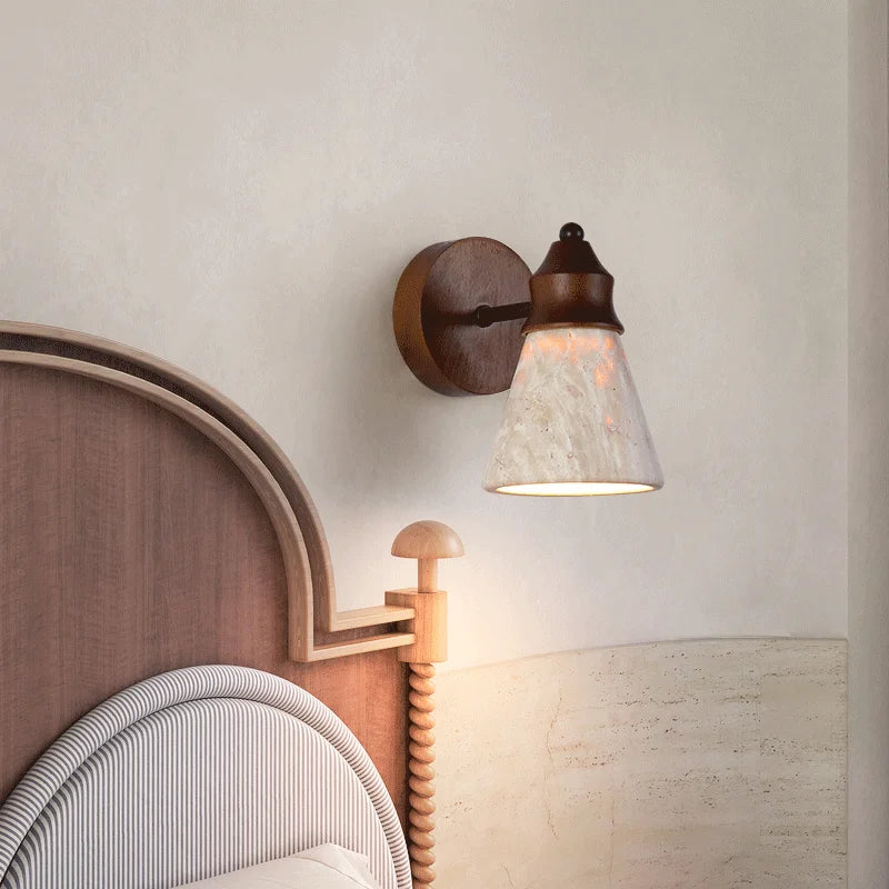 Lampe de Chevet en Bois Murale