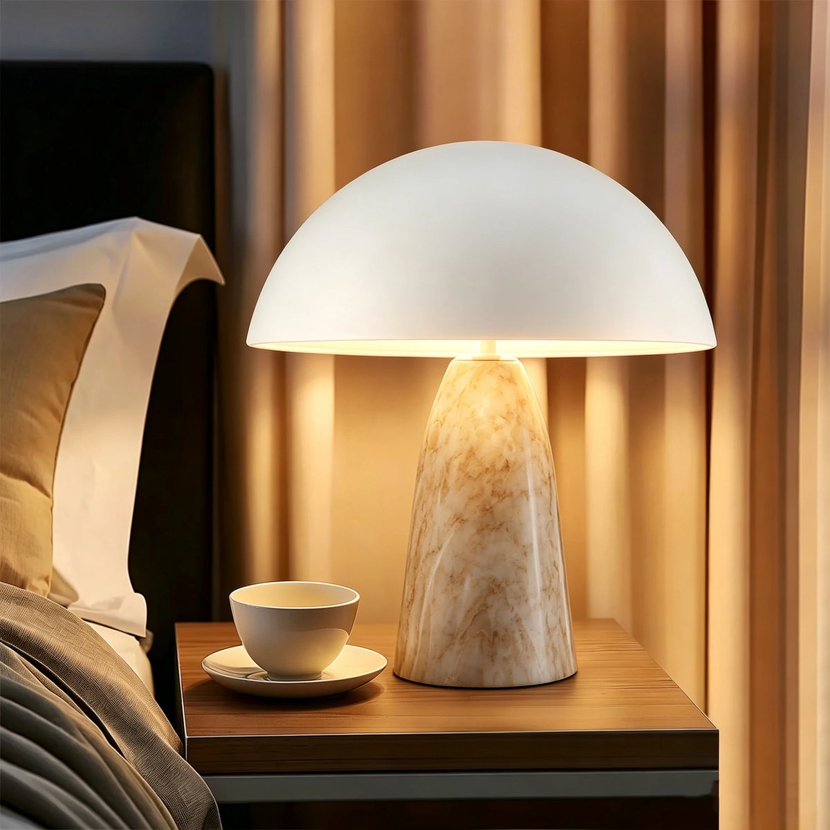 Lampe de Chevet Cylindrique Céramique