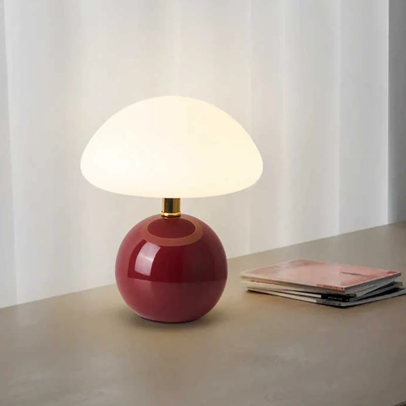 Lampe de Chevet Céramique Rouge