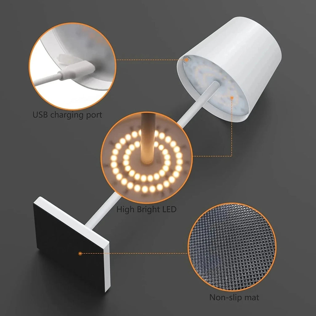 Lampe de Chevet Tactile Blanche