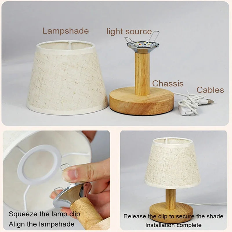 Lisys - Blanc | Lampe à LED en Bois