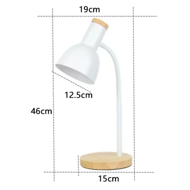 Lampe de Chevet Blanche et Bois