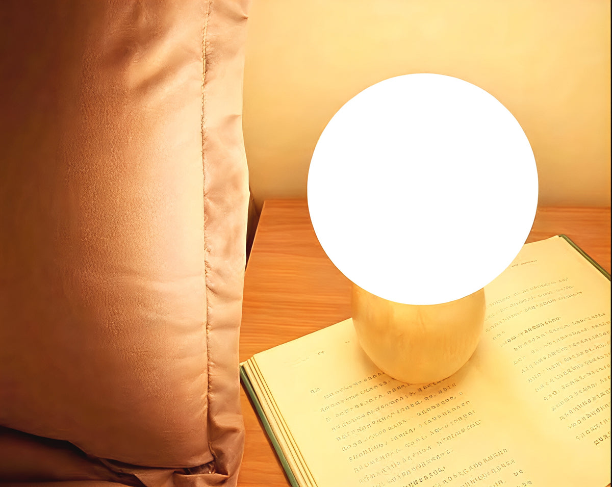 Lampe De Chevet Boule Blanche
