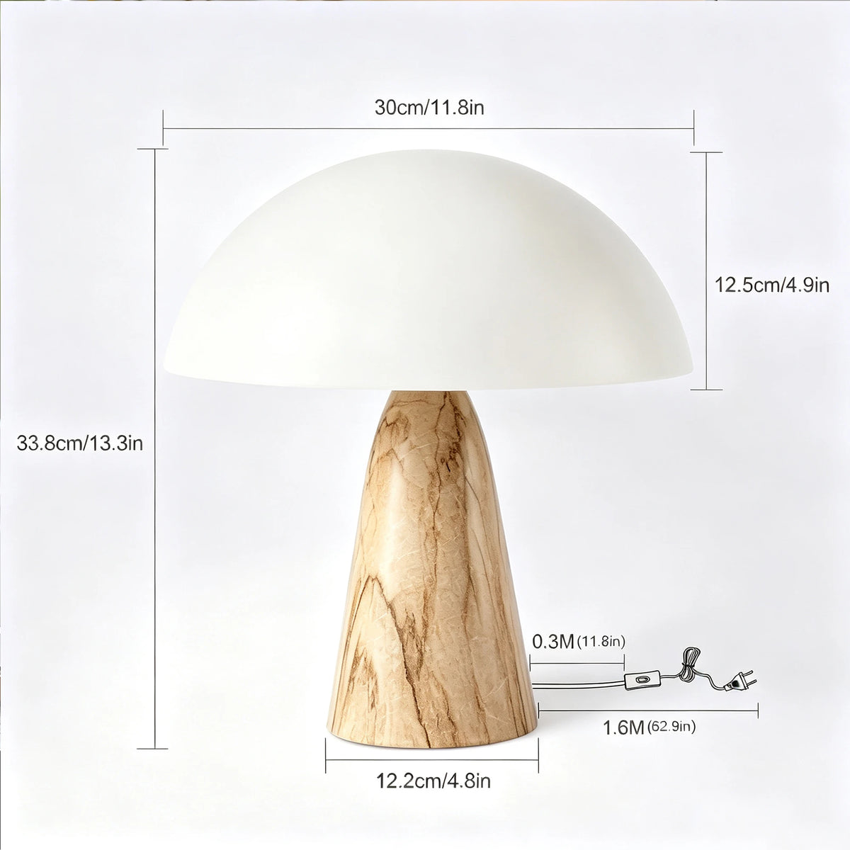 Lampe de Chevet Cylindrique Céramique