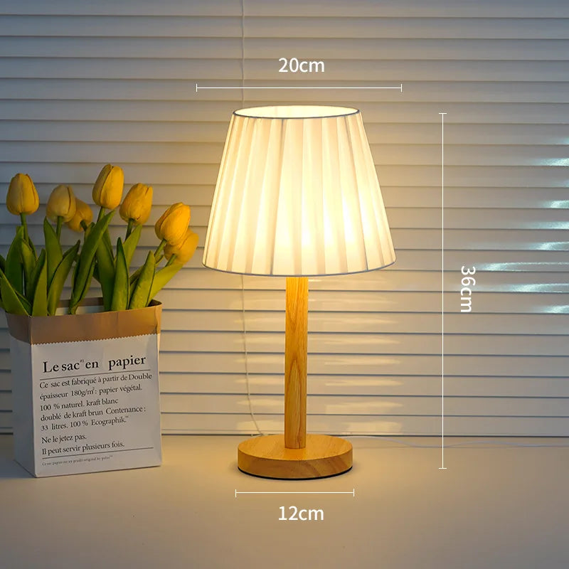 Lampe de Chevet Avec Pied en Bambou