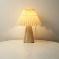 Petite Lampe de Chevet en Rotin