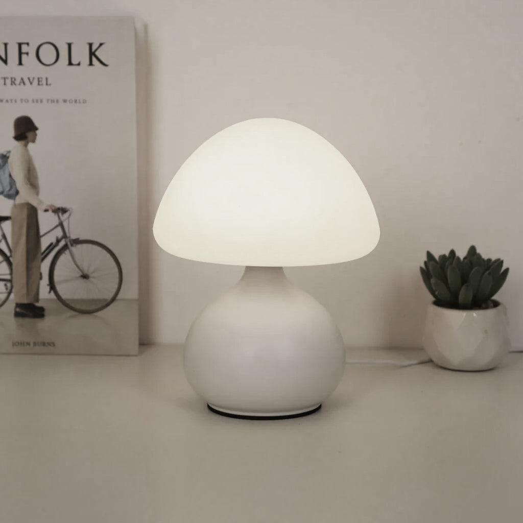 Lampe de Chevet Blanche Base Ronde