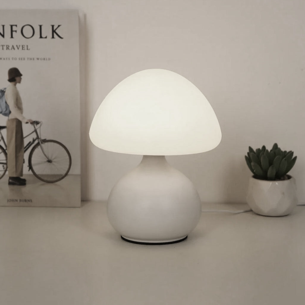 Lampe de Chevet Blanche Base Ronde