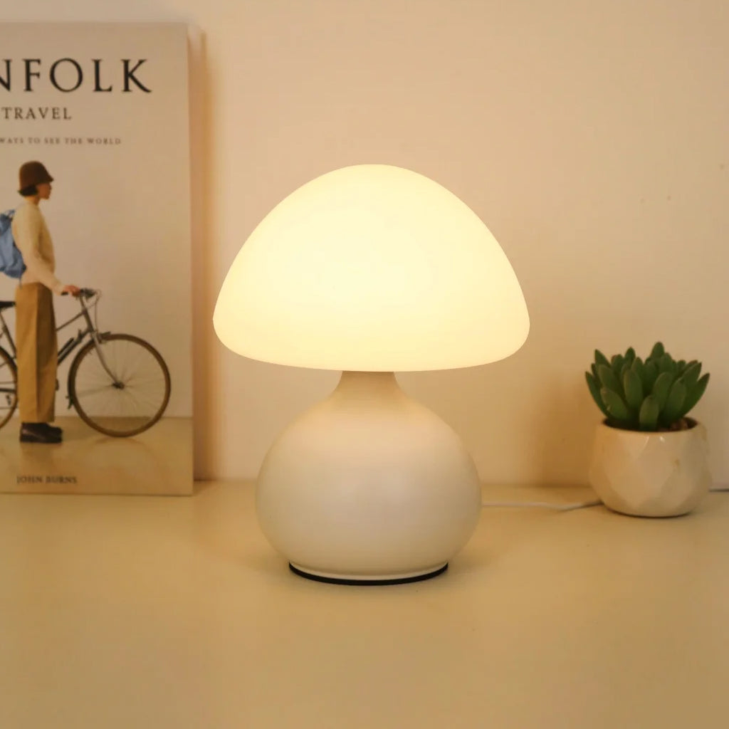 Lampe de Chevet Blanche Base Ronde