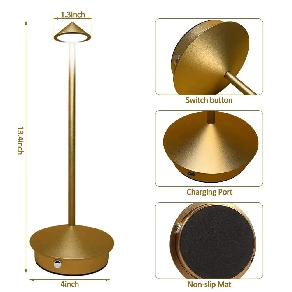 Lampe de Chevet Filaire Doré
