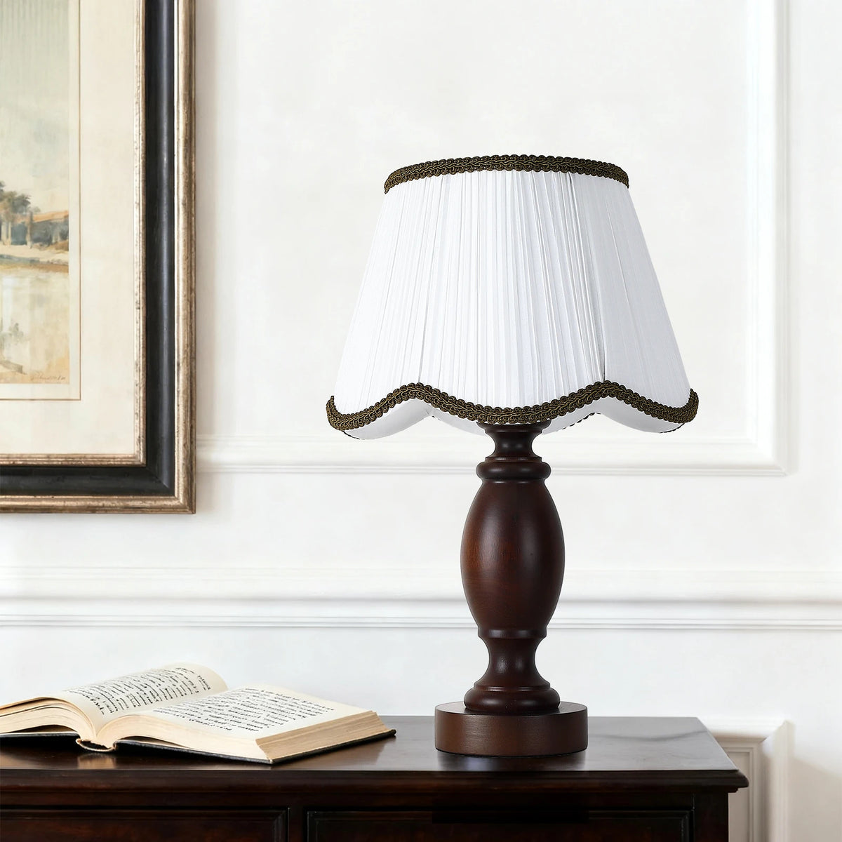 Lampe de Chevet Ancienne en Bois