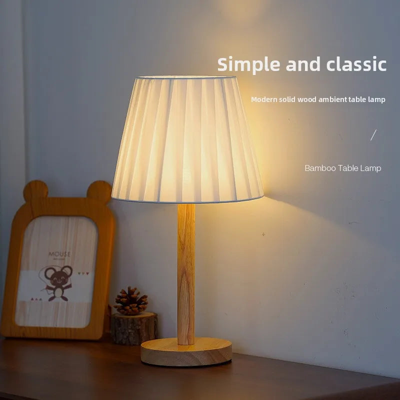 Lampe de Chevet Avec Pied en Bambou