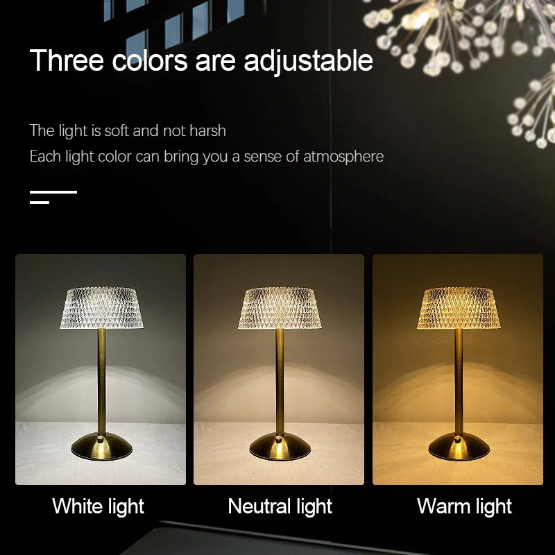 Lampe de Chevet Couleur Or Vintage
