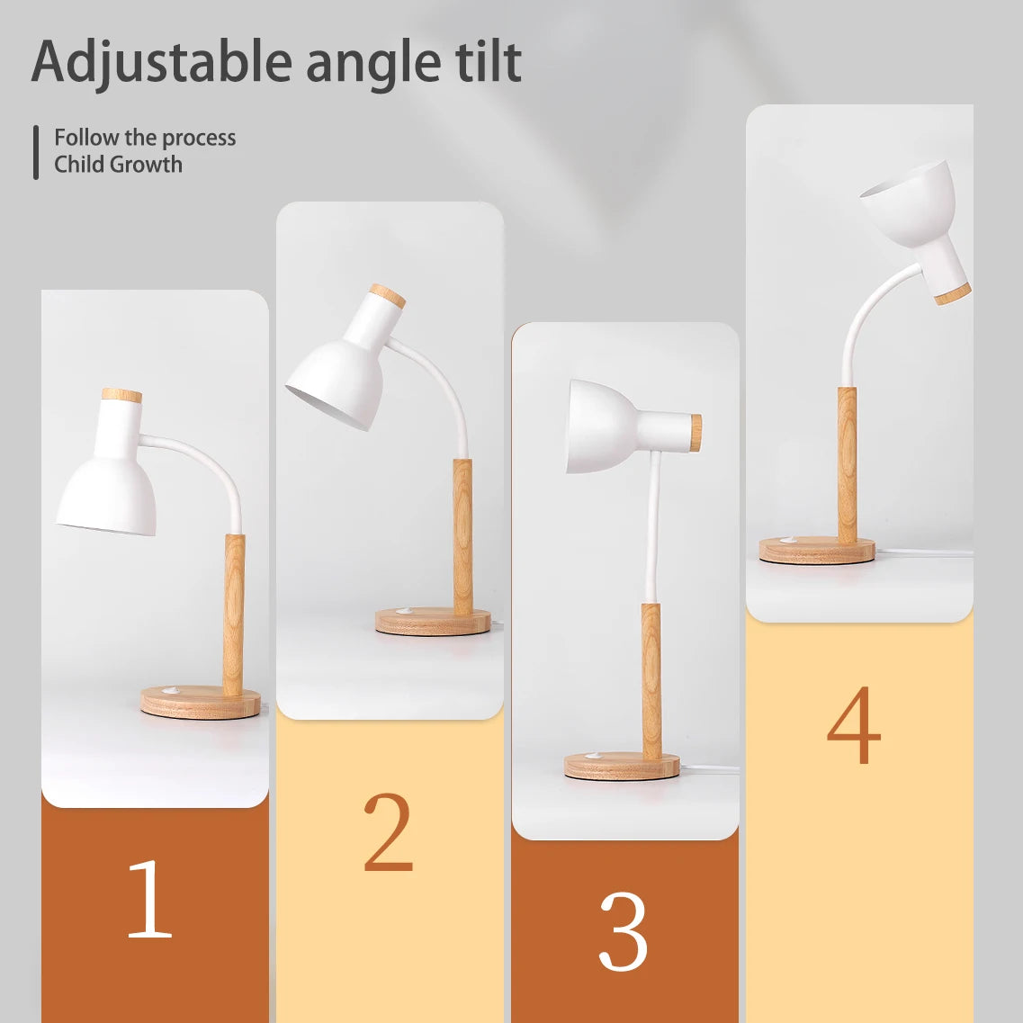 Lampe de Chevet Blanche et Bois