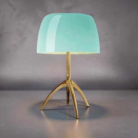 Lampe de Chevet Bleu Canard sur Pied