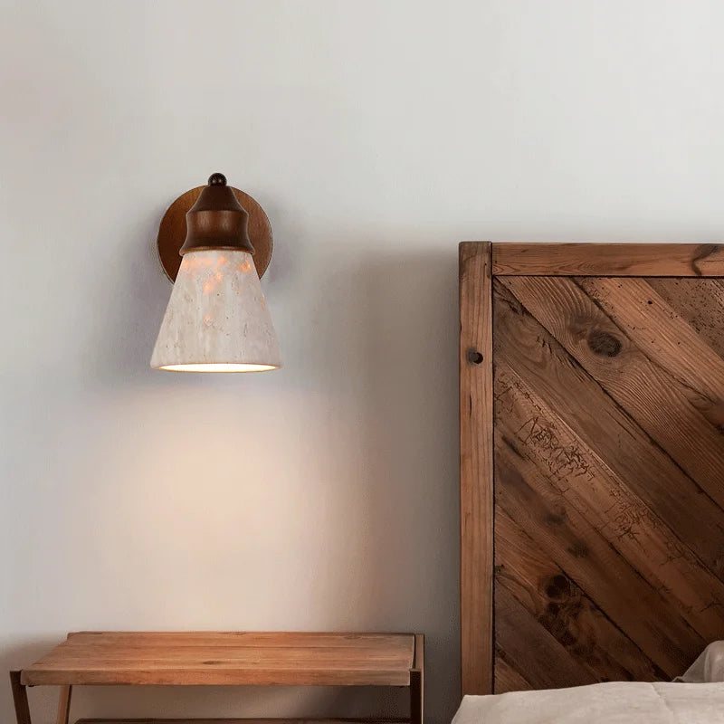 Lampe de Chevet en Bois Murale