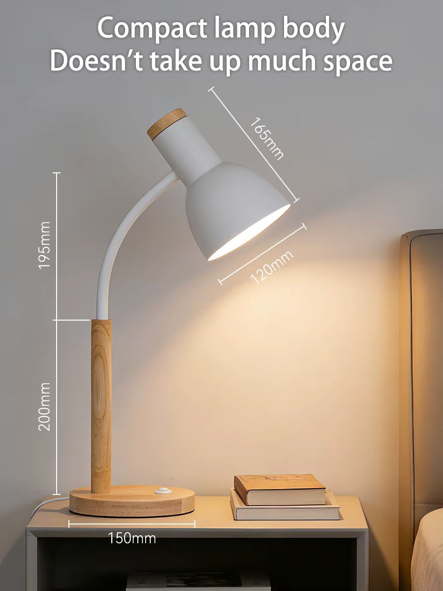 Lampe de Chevet Blanche et Bois