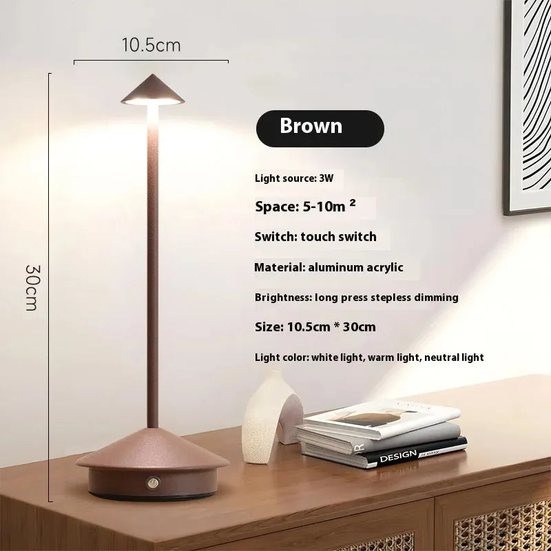 Zelys - Marron | Lampe à LED Tactile
