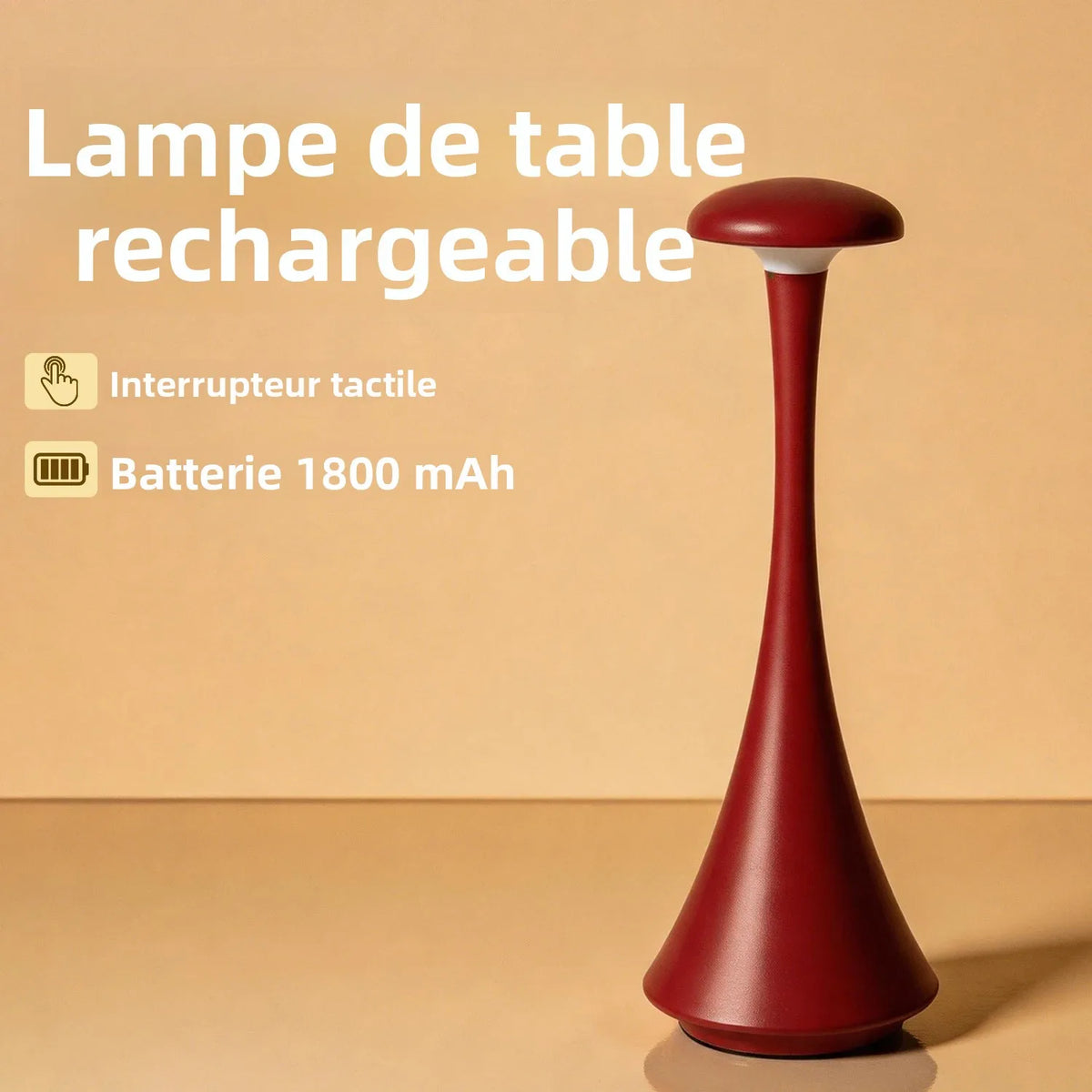 Lampe de Chevet Rouge Design