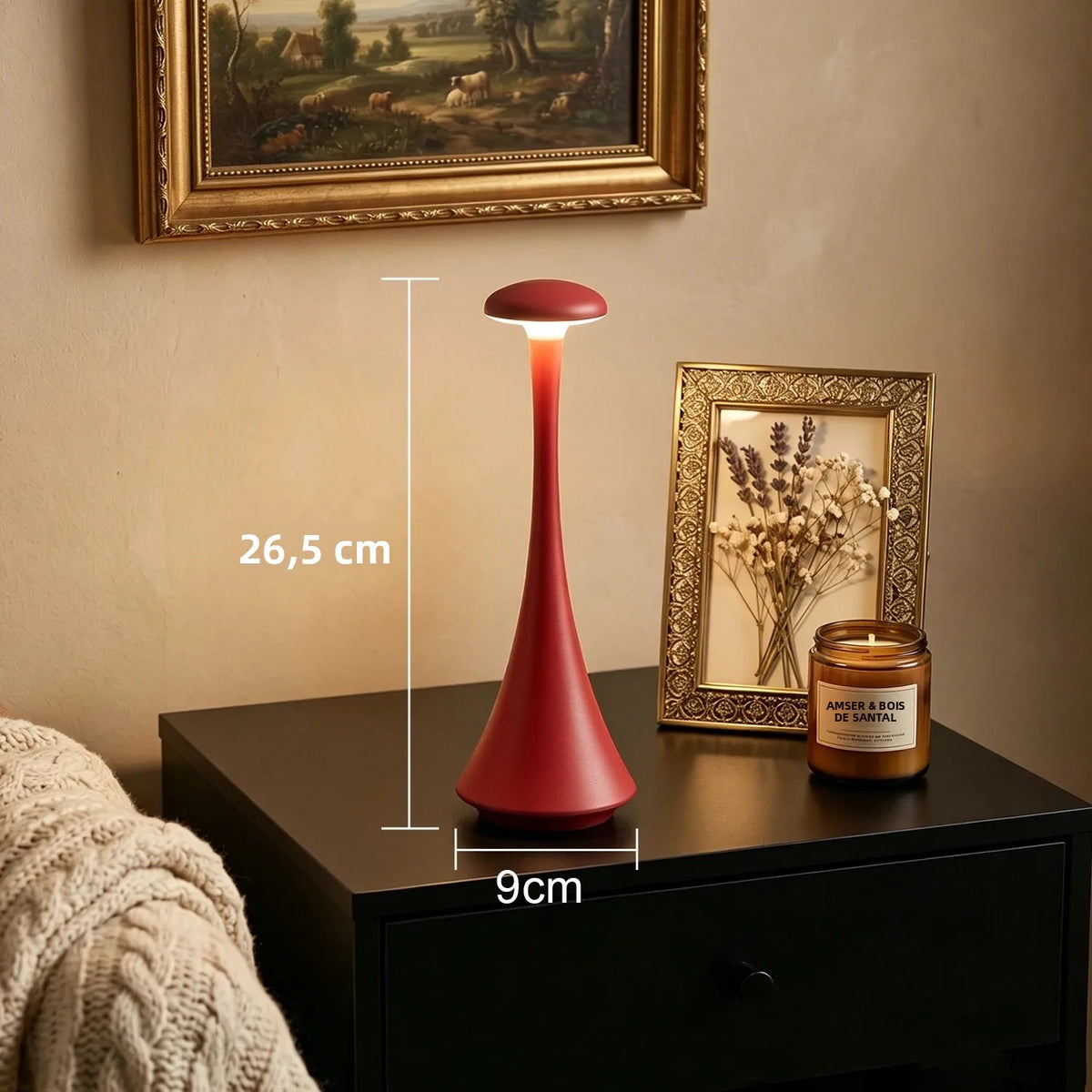 Lampe de Chevet Rouge Design