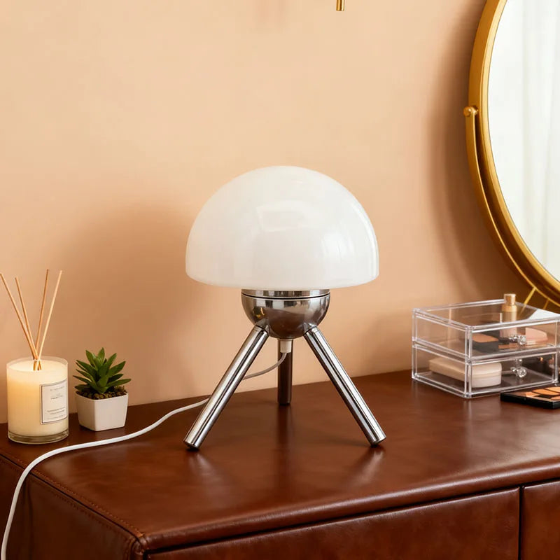 Lampe de Chevet Grise et Blanche