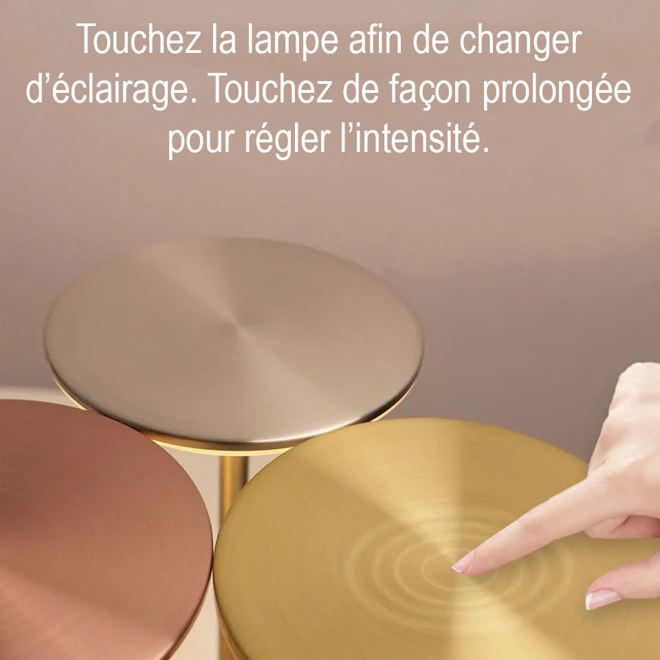 Lampe de Chevet Sans Fil Doré