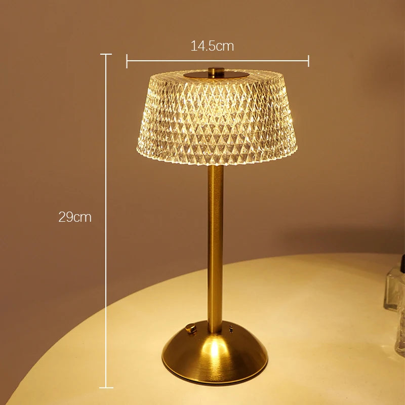 Lampe de Chevet Couleur Or Vintage