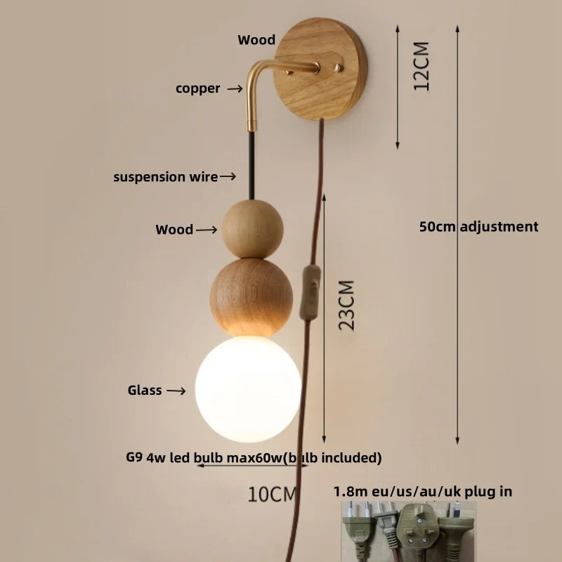 Lampe de Chevet Murale Avec Fil