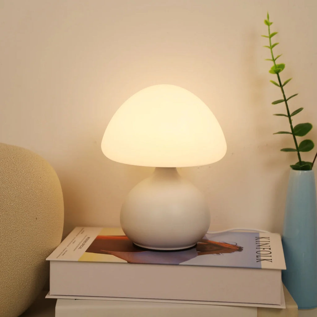 Lampe de Chevet Blanche Base Ronde