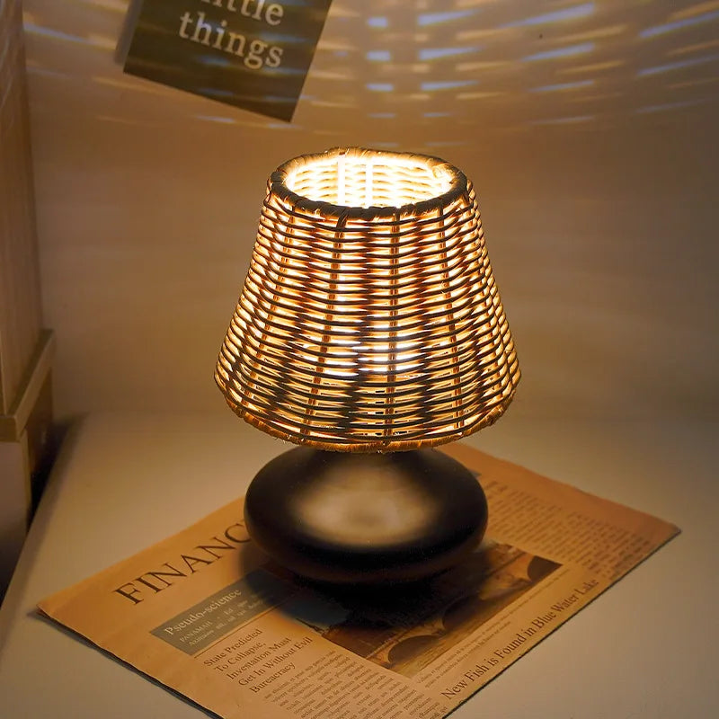 Noctys - Noir | Lampe en Rotin
