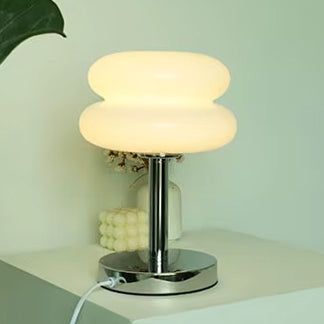 Lampe de Chevet en Verre Blanc